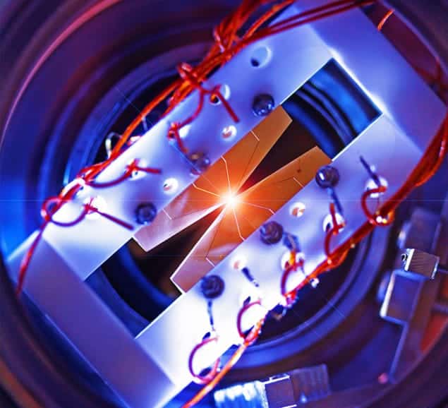 An ion trap used to trap a linear chain of Ytterbium ions