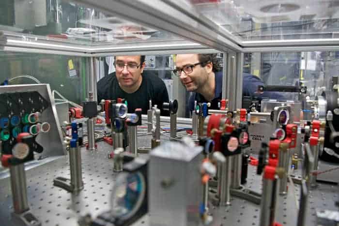 Photograph of the laser system that was used for the laser spectroscopy measurements