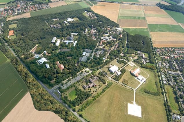 Aerial photograph showing the PTB metrology laboratory in Germany