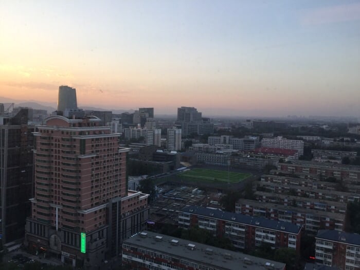 Dusk falls on Beijing