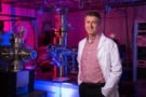 Photograph of Paul Thibado in his lab in Arkansas