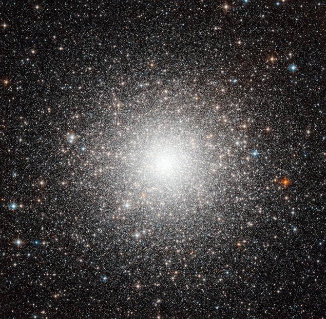 Image of the Messier 54 globular cluster, a dense and faint group of stars found in the Saggitarius Dwarf Elliptical Galaxy, one of the Milky Way's near neighbours