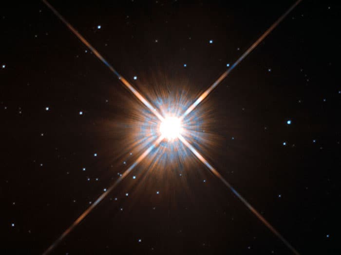Proxima Centauri as seen by the Hubble Space Telescope