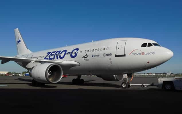 Photograph of the zero-G aircraft