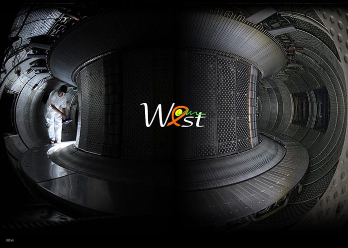 Photograph of the interior of the WEST tokamak