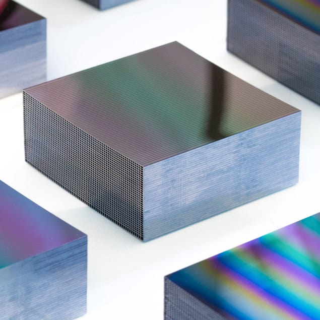 A metallic block