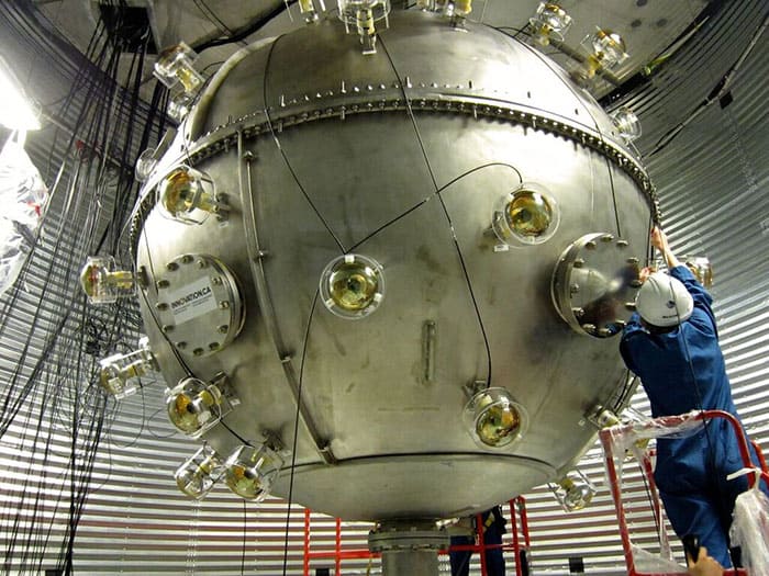Photograph of SNOLAB's DEAP-3600 dark-matter detector