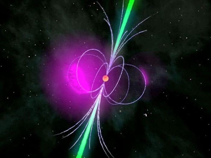 Artist's impression of a pulsar