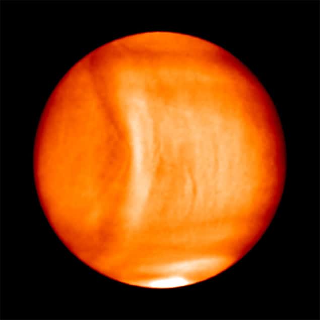 Temperature map of the Venusian atmosphere Temperature map of the Venusian atmosphere