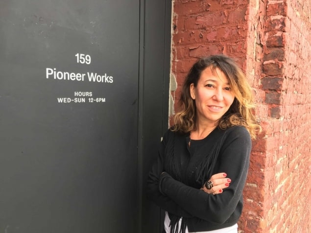 Photo of Janna Levin at Pioneer Works in Brooklyn