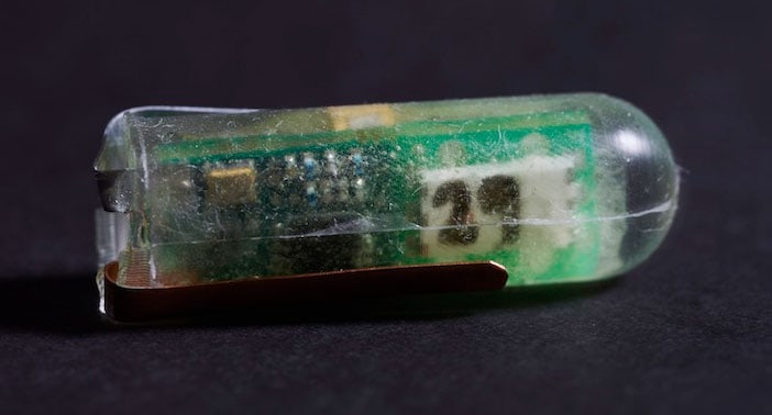 Photograph of the ingestible electronic device