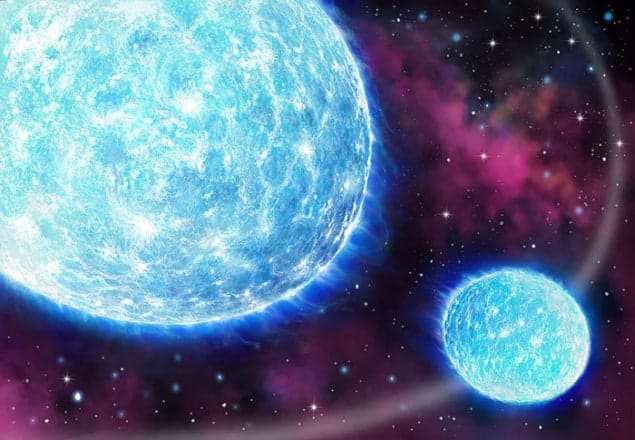 Artist impression of the Iota Orionis binary system Artist impression of the Iota Orionis binary system