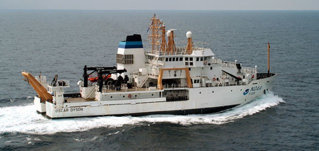 Photograph of the NOAA research vessel Oscar Dyson