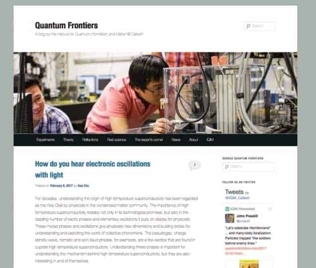Quantum Frontiers homepage