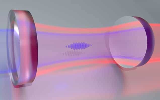 Illustration of a gas of 500,000 atoms in an optical trap