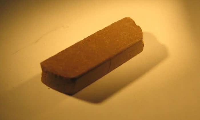 Photograph of a simulated Martian brick