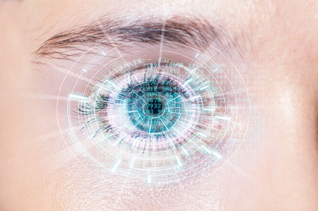 Photograph illustrating retina biometrics