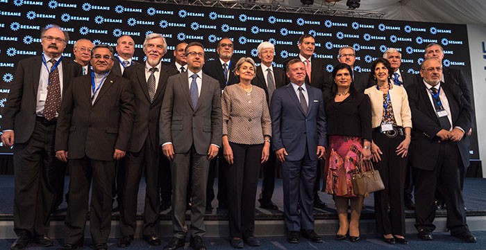 Photograph of dignitaries at the SESAME opening ceremony