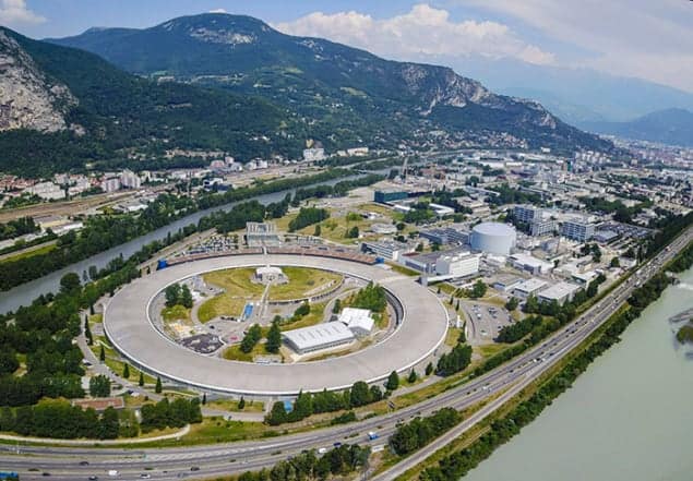 Aerial view of The European Synchrotron in Grenoble