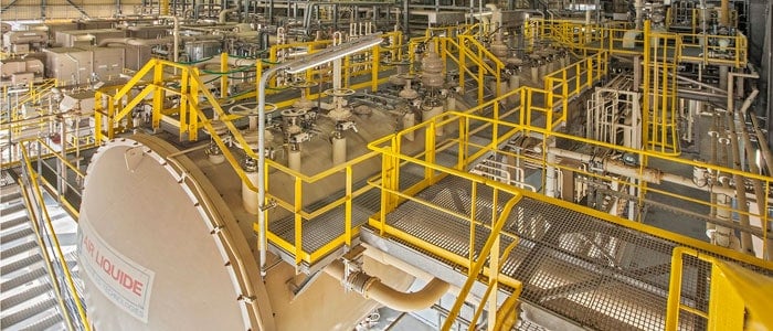 Photograph of a helium facility at Ras Laffan Industrial City