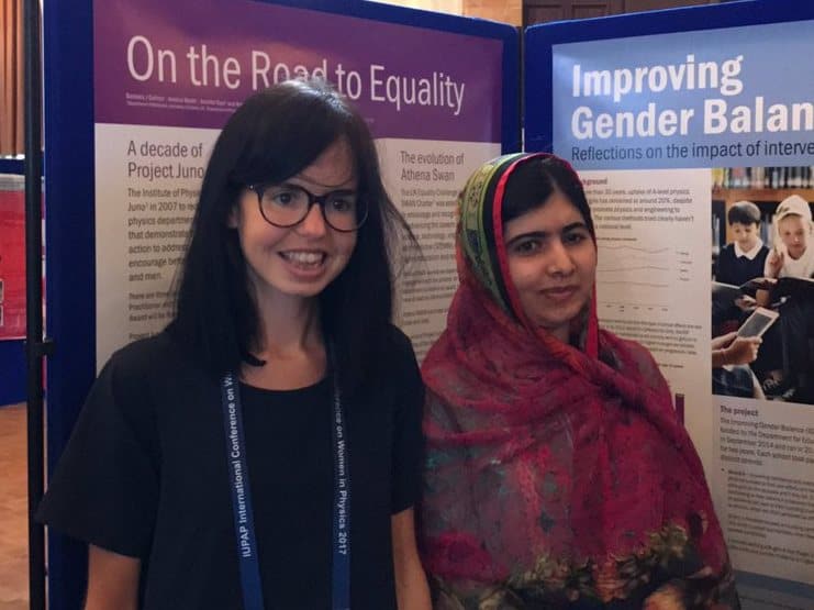 Jess Wade with Malala Yousafzai