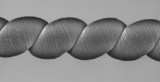 Scanning electron microscope image of yarn made from carbon nanotubes