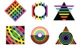 Pride colours in various logos