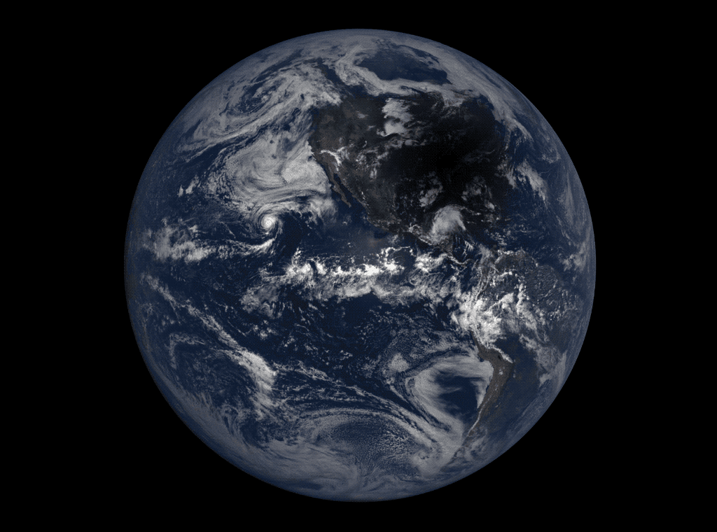 NASA's Earth Polychromatic Imaging Camera (EPIC) captured the Moon's shadow from a height of a millions miles away