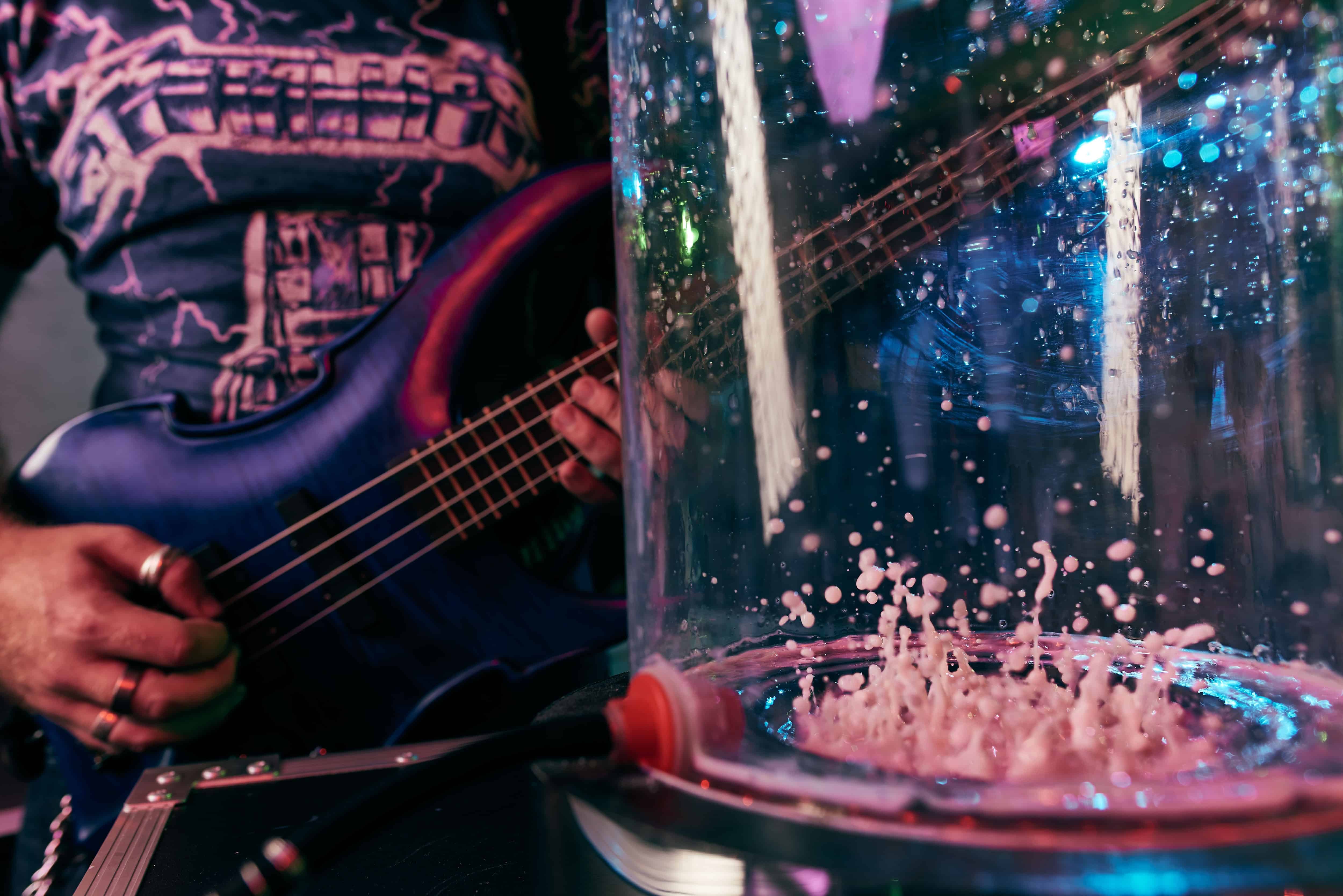 The Rock Music Milk Shake Mixer in action