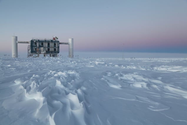 A photograph of the IceCube Laboratory at the Amundsen-Scott South Pole Station in Antarctica