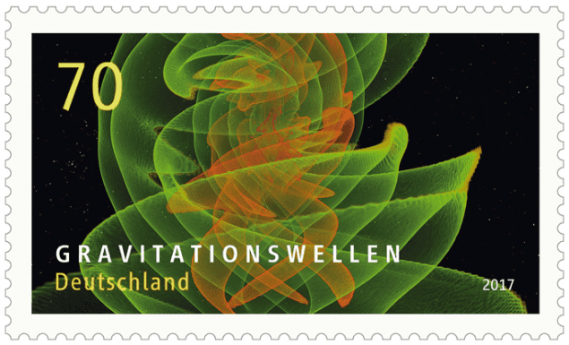 German stamp commemorates gravitational waves