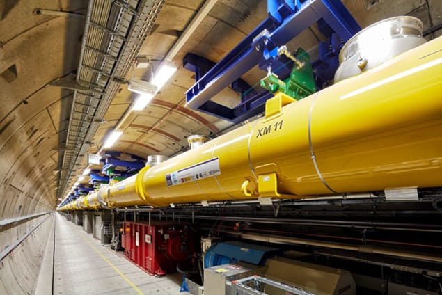 View into the 2.1km-long accelerator tunnel of the European X-ray Free Electron Laser