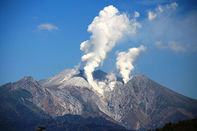 Photograph of Mount Ontake in Japan