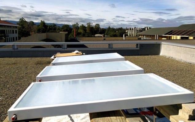 Photograph of rooftop cooling panels