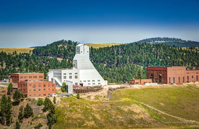 An image of the Sanford Underground Research Facility in Lead, South Dakota