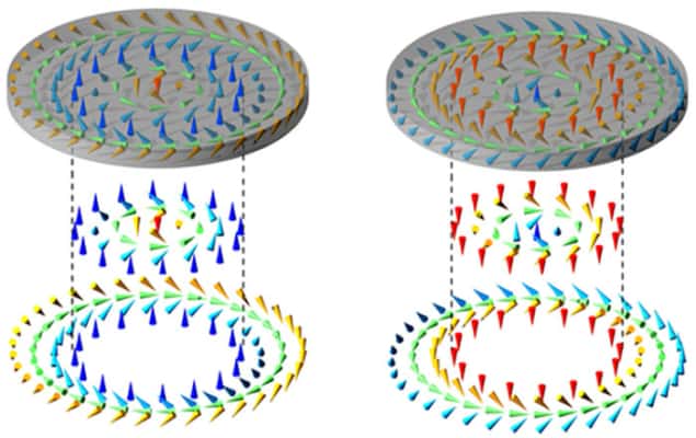 Illustration of the two ground states of the target skyrmions