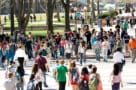 MIT students crossing Massachusetts Avenue