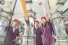 Students on a site visit to an industrial laboratory