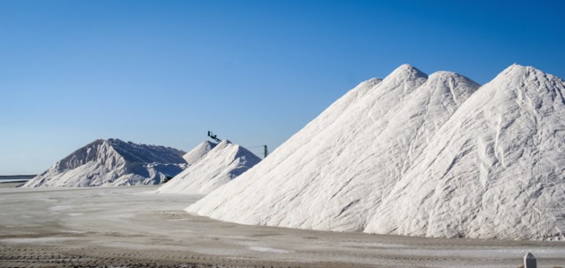 Photograph of piles of salt