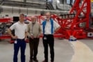 Photograph of Giacomo Ghiringhelli, Lucio Braicovich and Nick Brooke