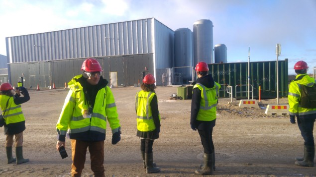 Photo of the helium towers at the European Spallation Source