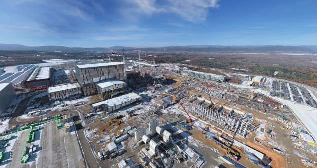 Aerial view of the ITER construction site