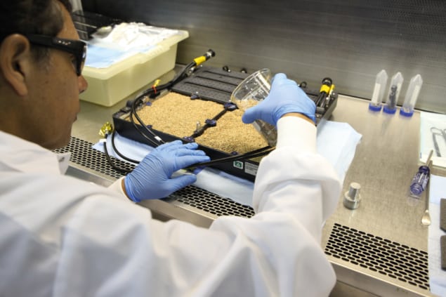 Photo of Oscar Monje working on the APH