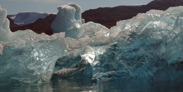 Ice melt in a Greenland fjord