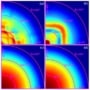 Angular distribution of the emission enhancement