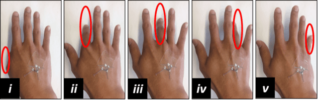 Rosette-shaped hand sensors