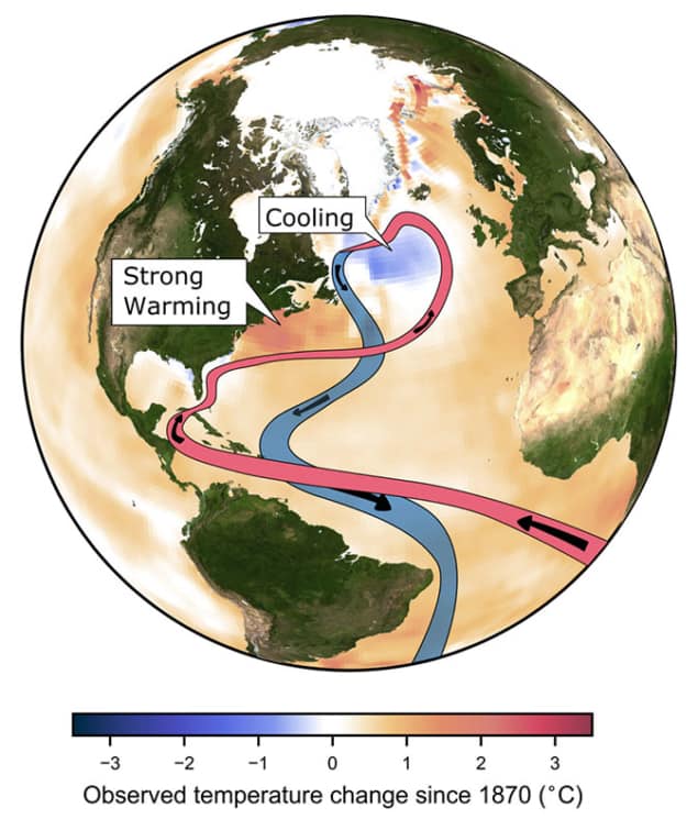 Observed temperature change