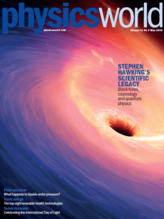 The cover of the May 2018 issue of Physics World magazine