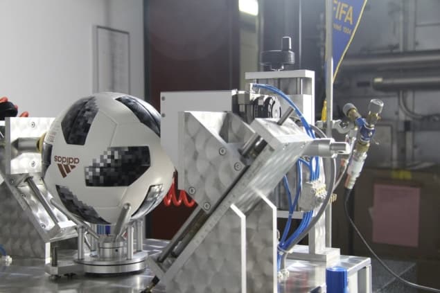 Image of the FIFA 2018 tournament ball being tested