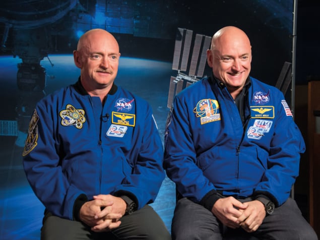 Identical twin astronauts